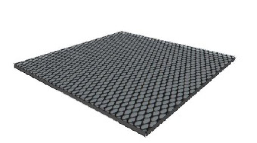Pavimentazione tappeto in gomma non drenante nero 1000x1000x30 ply