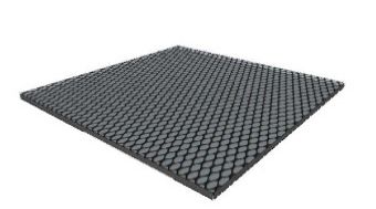 Pavimentazione tappeto in gomma non drenante nero 1000x1000x30