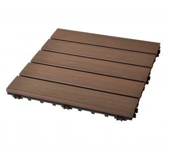 Pavimentazione per terrazzi in HDPE da esterno con finitura effetto legno ( Noce )